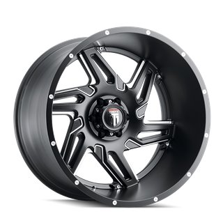 American Truxx | SPURS 24x14.0 ET-76 - Satin Black Milled