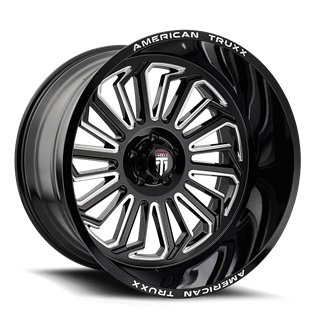 American Truxx | BUTCHER 24x14.0 ET-76 - Gloss Black Milled