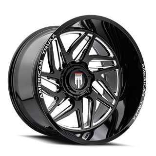 American Truxx | GOLIATH 24x14.0 ET-76 - Gloss Black Milled