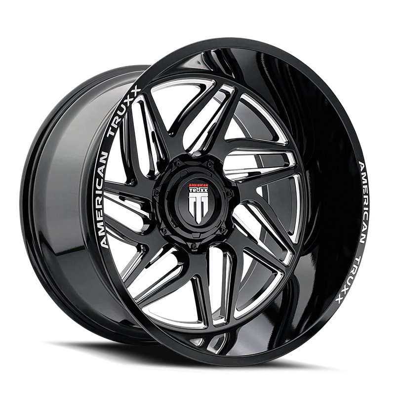 American Truxx | GOLIATH 24x14.0 ET-76 - Gloss Black Milled