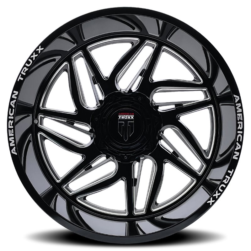 American Truxx | GOLIATH 24x14.0 ET-76 - Gloss Black Milled