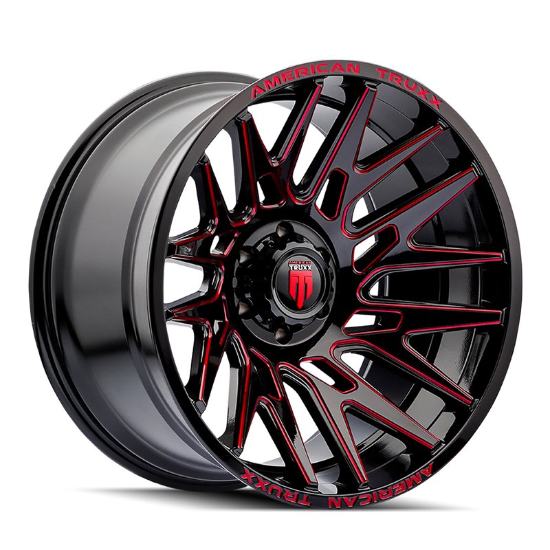 American Truxx | EVOLUTION 22x12.0 ET-44 - Gloss Black Prizm Red