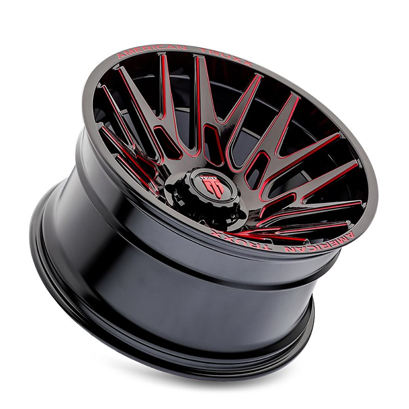 American Truxx | EVOLUTION 22x12.0 ET-44 - Gloss Black Prizm Red