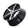 KRAZE | MILANO 20x8.5 ET38 - Gloss Black Machined