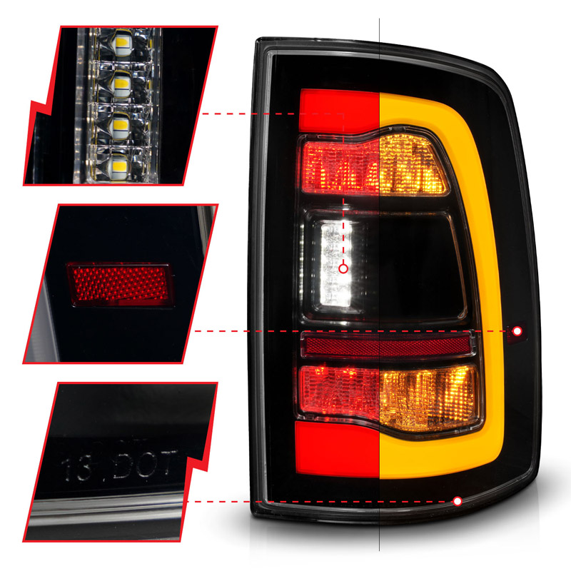 Anzo USA | Tail Light Assembly - Ram 1500 / 2500 / 3500 2009-2018