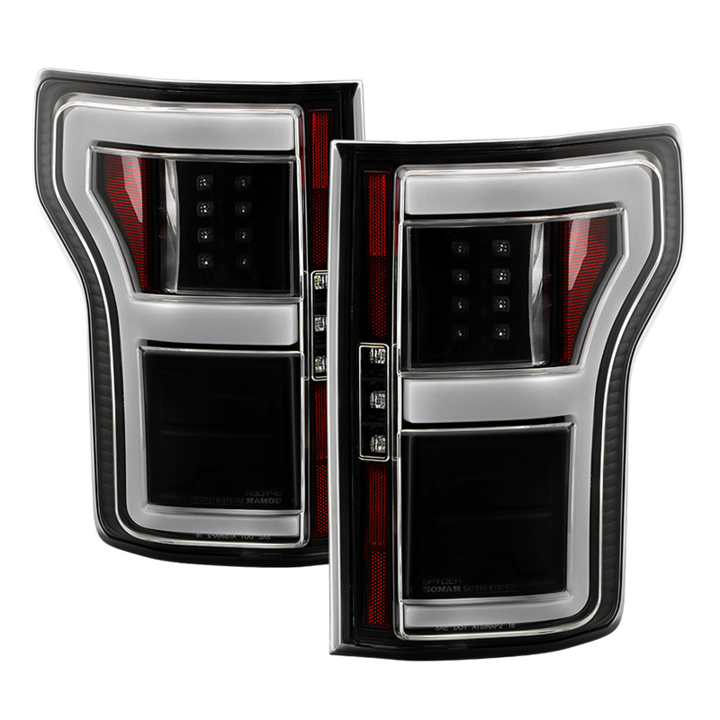 SPYDER | LED Tail Lights - Black - F-150 2018-2020