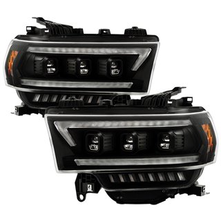 SPYDER | High-Power LED Module ( Low Beam ) Equipped Headlights - Black - Ram 2500 / 3500 2019-2022