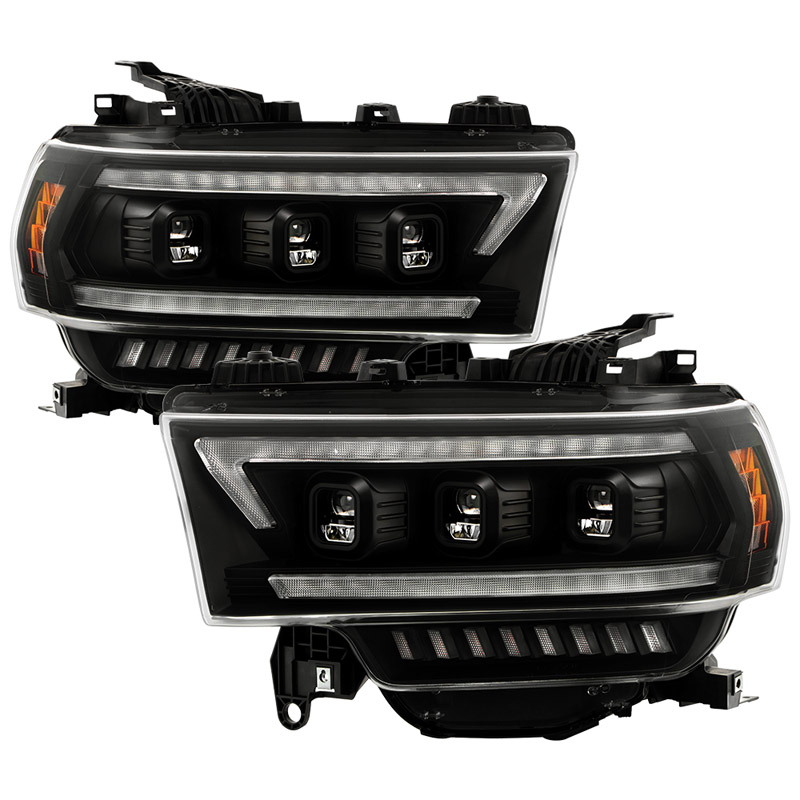 SPYDER | High-Power LED Module ( Low Beam ) Equipped Headlights - Black - Ram 2500 / 3500 2019-2022