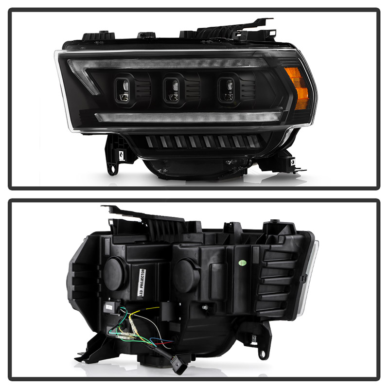 SPYDER | High-Power LED Module ( Low Beam ) Equipped Headlights - Black - Ram 2500 / 3500 2019-2022