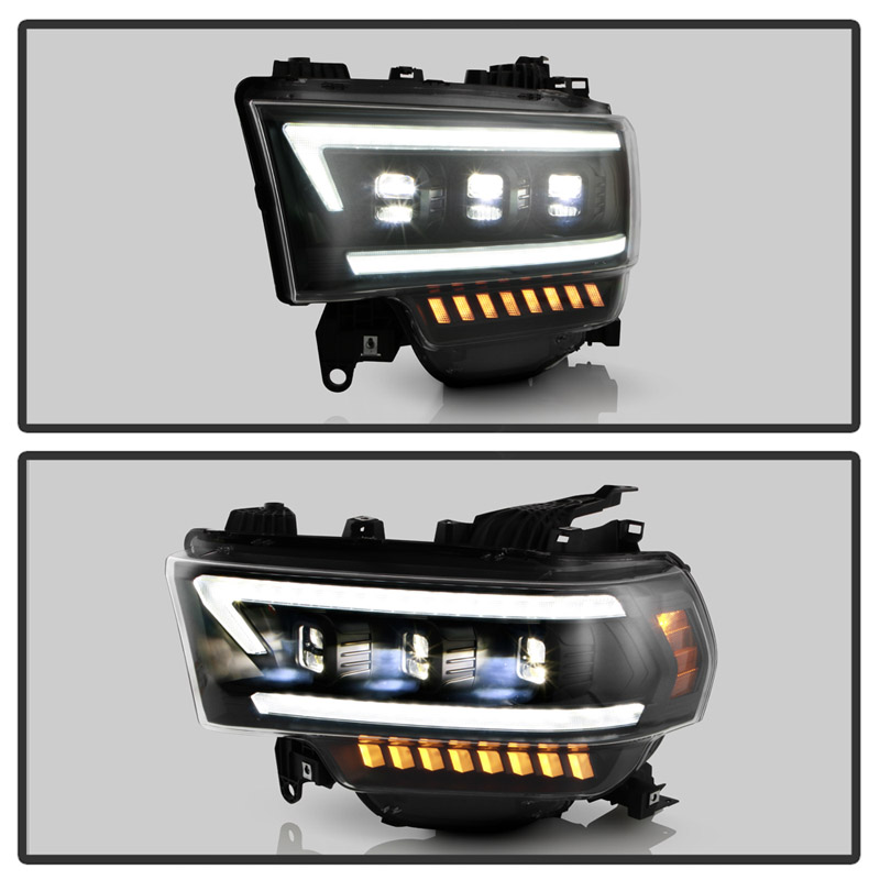 SPYDER | High-Power LED Module ( Low Beam ) Equipped Headlights - Black - Ram 2500 / 3500 2019-2022