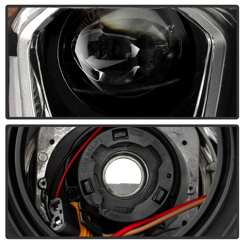 SPYDER | DRL Black Bezel Headlight - OE Black Right - Escape 1.5T / 2.0T / 2.5L 2017-2019