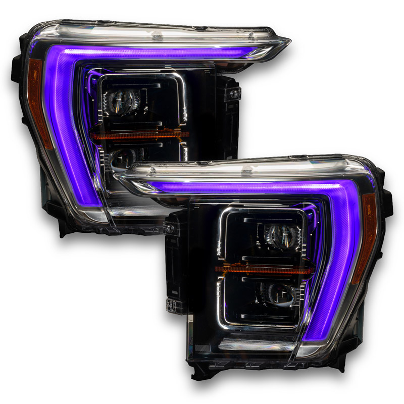 Oracle | 2021-2022 Ford F-150 ColorSHIFT(tm) RGB+W Headlight DRL Upgrade Kit - F-150 2021-2023