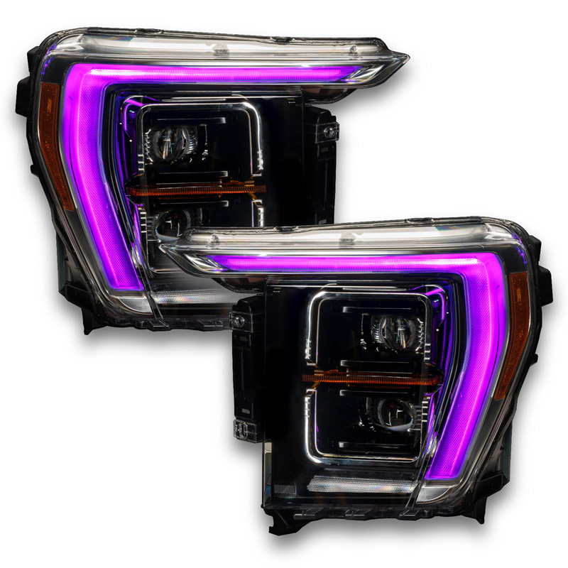 Oracle | 2021-2022 Ford F-150 ColorSHIFT(tm) RGB+W Headlight DRL Upgrade Kit - F-150 2021-2023