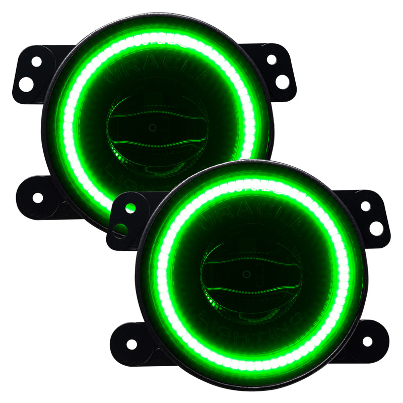 Oracle | High Performance Fog Lights, Green - Gladiator / Wrangler (4xe) / Wrangler (JK) / Wrangler (JL) 2007-2024