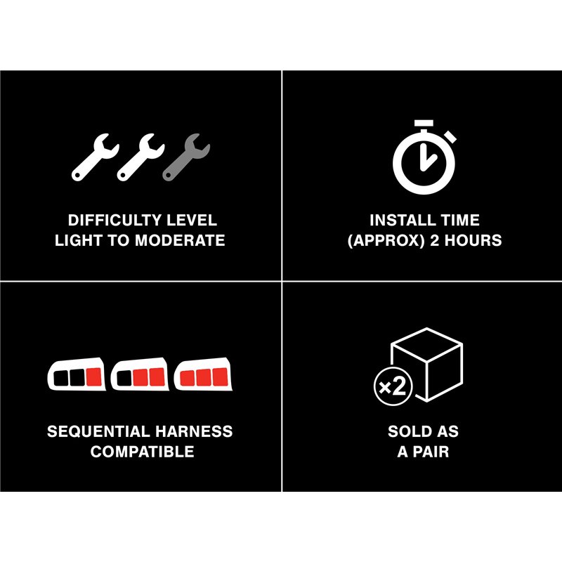 Raxiom | Icon LED Tail Lights - Mustang 3.8L / 4.6L 1996-1998