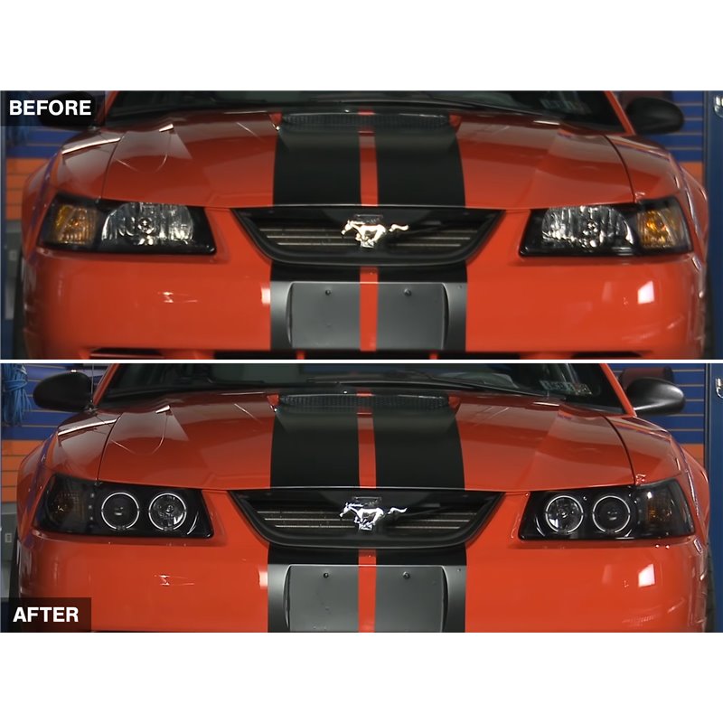 Raxiom | Dual LED Halo Projector Headlights - Mustang 1999-2004