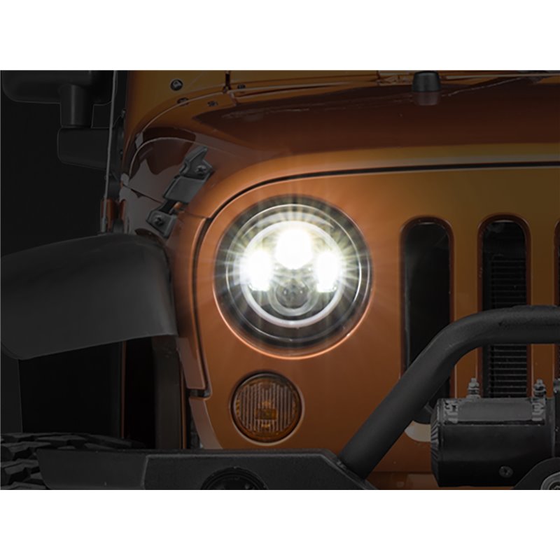 Raxiom | Axial Series LED Halo Headlights with DRL and Amber Turn Signals - Wrangler / Wrangler (JK) 1997-2018