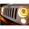 Raxiom | Axial Series LED Halo Headlights with DRL and Amber Turn Signals - Wrangler / Wrangler (JK) 1997-2018