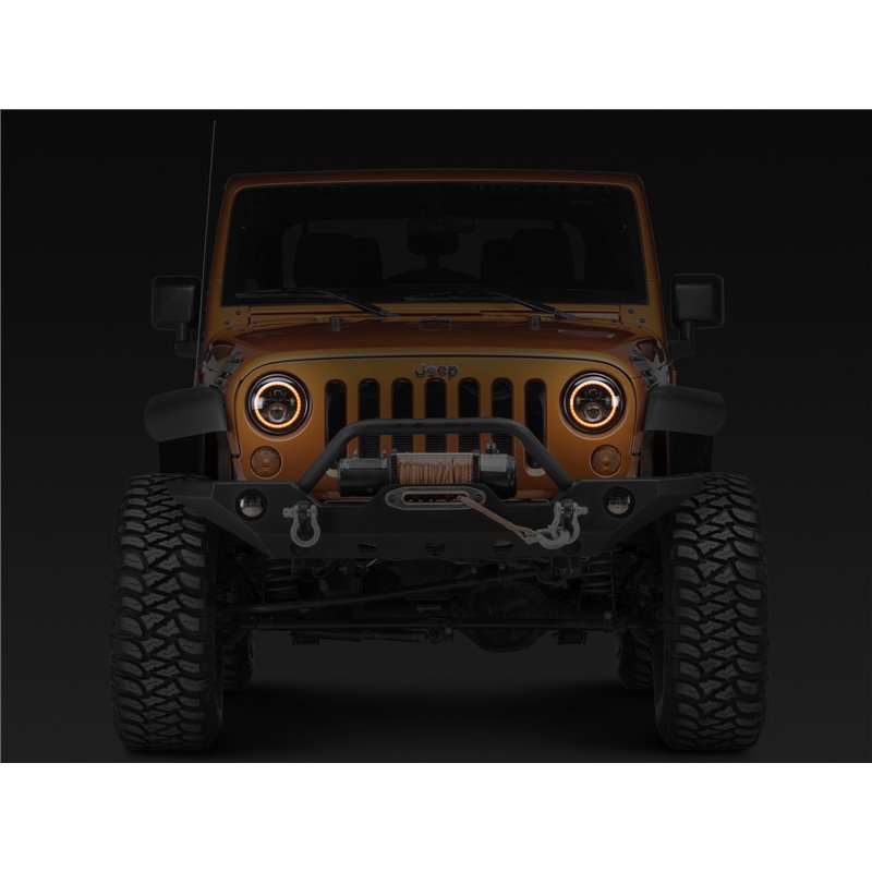 Raxiom | Axial Series LED Halo Headlights with DRL and Amber Turn Signals - Wrangler / Wrangler (JK) 1997-2018