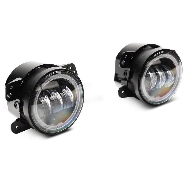 Raxiom | Axial Series 4-Inch LED Fog Lights with RGB Halo - Wrangler (JK) 3.6L / 3.8L 2007-2018