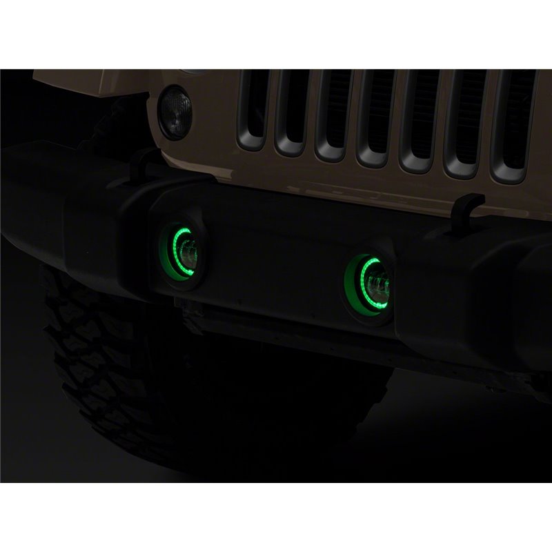 Raxiom | Axial Series 4-Inch LED Fog Lights with RGB Halo - Wrangler (JK) 3.6L / 3.8L 2007-2018