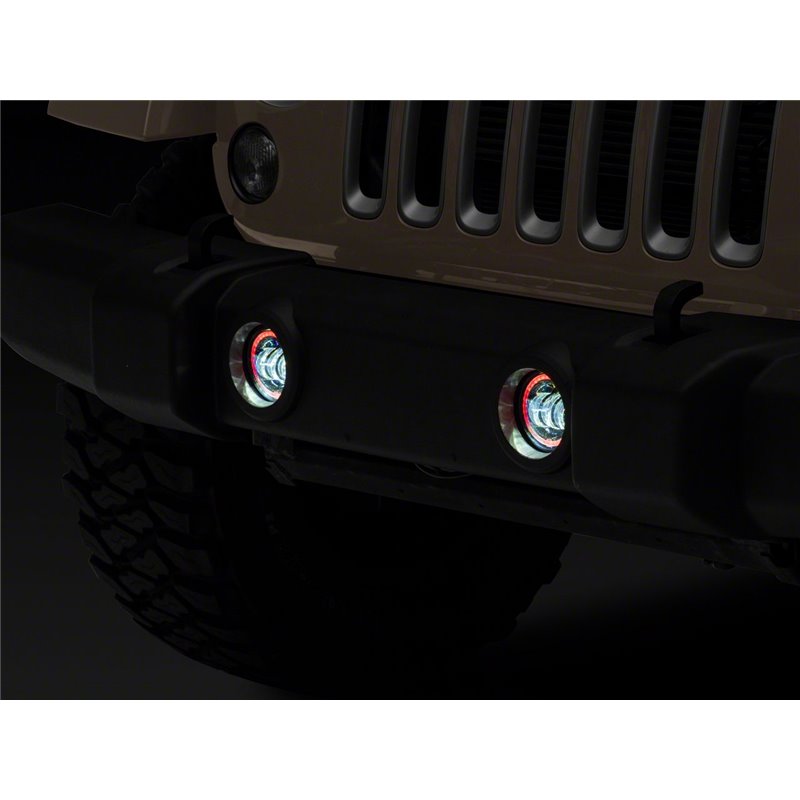 Raxiom | Axial Series 4-Inch LED Fog Lights with RGB Halo - Wrangler (JK) 3.6L / 3.8L 2007-2018