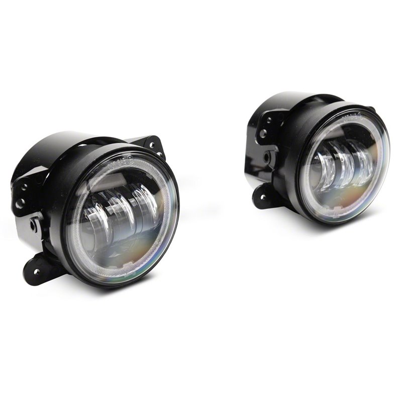 Raxiom | Axial Series 4-Inch LED Fog Lights with RGB Halo - Wrangler (JK) 3.6L / 3.8L 2007-2018