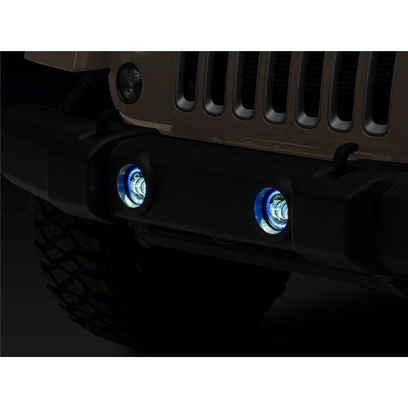 Raxiom | Axial Series 4-Inch LED Fog Lights with RGB Halo - Wrangler (JK) 3.6L / 3.8L 2007-2018