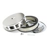 Trans-Dapt | Louvered CORVETTE-Style Air Cleaner Set; 14 in. x 3 in., 5-1/8 in. Neck-CHROME