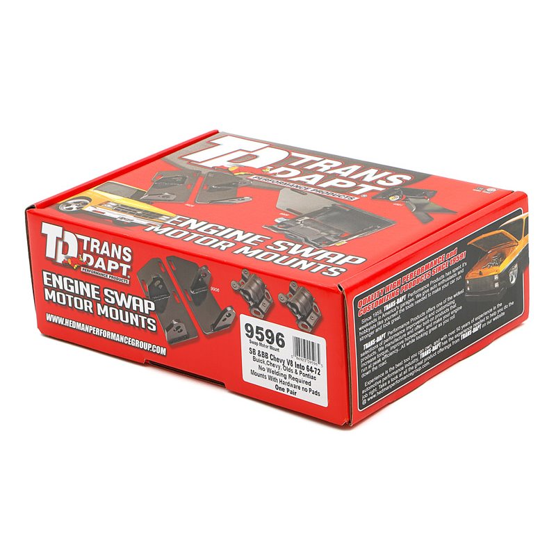 Trans-Dapt | CHEVY V8 (1958 or later) into GM A-BODY (Not Chevy) Car- Motor Mount Plates Only - GTO 6.6L / 7.5L 1968-1972