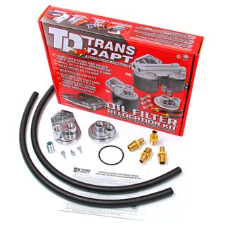 Trans-Dapt | Single Remote Oil Filter System; 2-1/2 in. ID; 2-3/4 in. OD Flange; 18mmX1.5