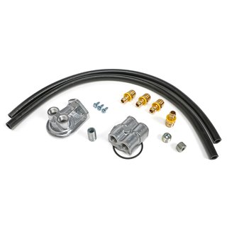Trans-Dapt | CAST ALUMINUM OIL FILTER RELOCATION KIT; 90 DEGREE BYPASS - Chevrolet / GMC / Jeep / Pontiac 1977-2013