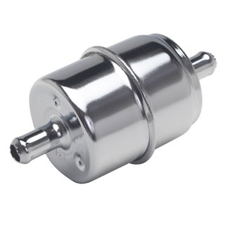 Trans-Dapt | 5/16 in. DISPOSABLE FUEL FILTER-CHROME (not for fuel injection)