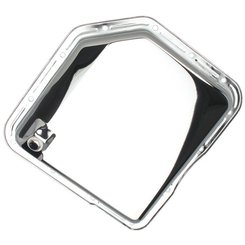 Trans-Dapt | TH350-CHROME Transmission Pan; Stock Capacity; Stock Depth; PLAIN Bottom
