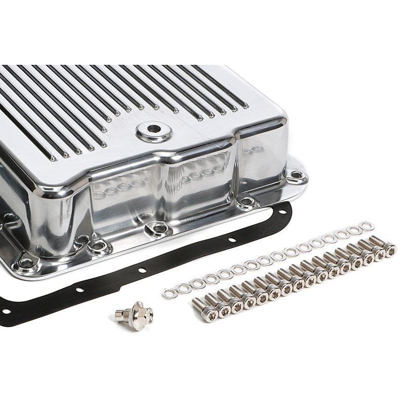 Trans-Dapt | POLISHED ALUMINUM TRANSMISSION PAN; FINNED; GM 700R4 & 4L60