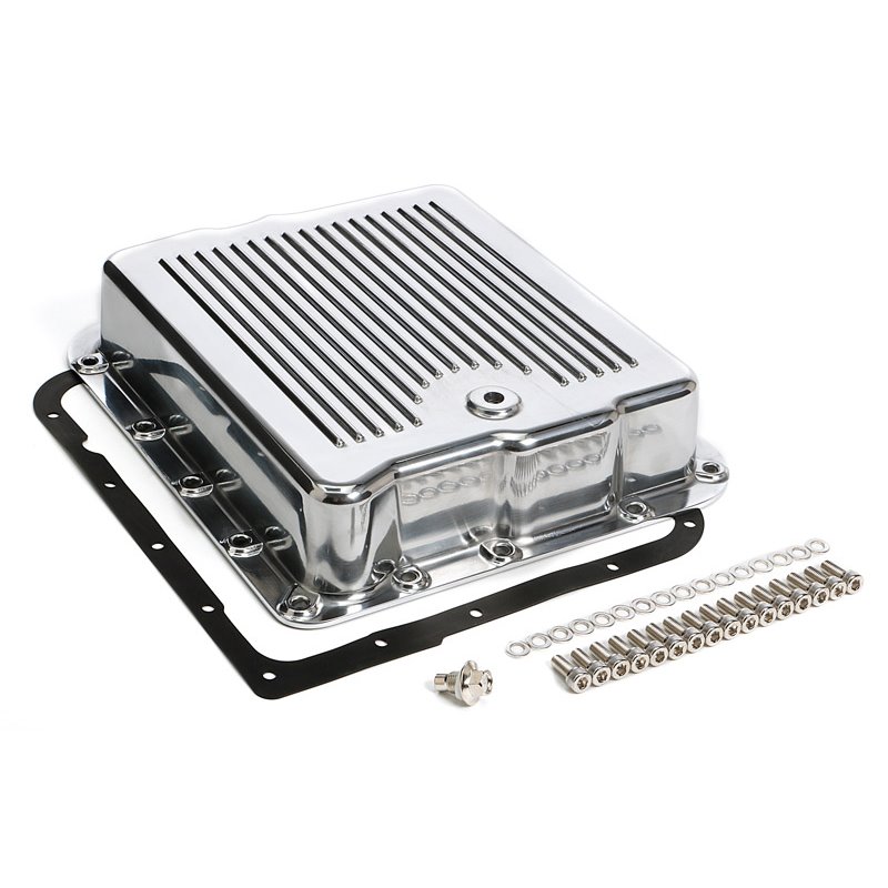 Trans-Dapt | POLISHED ALUMINUM TRANSMISSION PAN; FINNED; GM 700R4 & 4L60