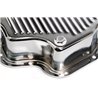 Trans-Dapt | TH400-CHROME Transmission Pan; Extra Capacity (+1.5 Qt); 3 in. Depth; FINNED