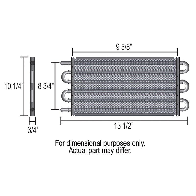 Derale | 8 Pass 13" Series 7000 Copper/Aluminum Transmission Cooler, -6AN