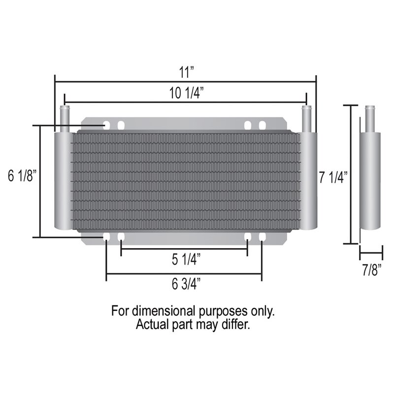 Derale | 13 Row Series 8000 Plate & Fin Cooler, 11/32" - BMW / Buick / Chevrolet / Chrysler / Dodge / Ford 1964-2019