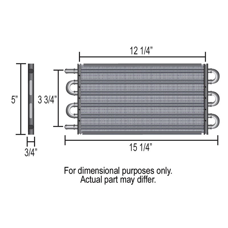 Derale | 4 Pass 15" Dyno-Cool Series 6000 Aluminum Transmission Cooler