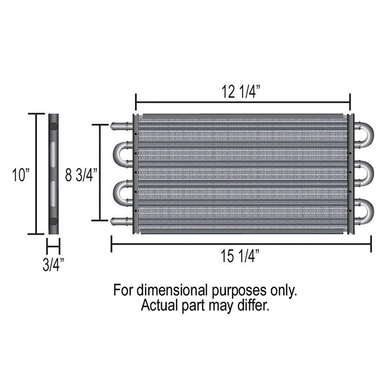 Derale | 8 Pass 15" Dyno-Cool Series 6000 Aluminum Transmission Cooler