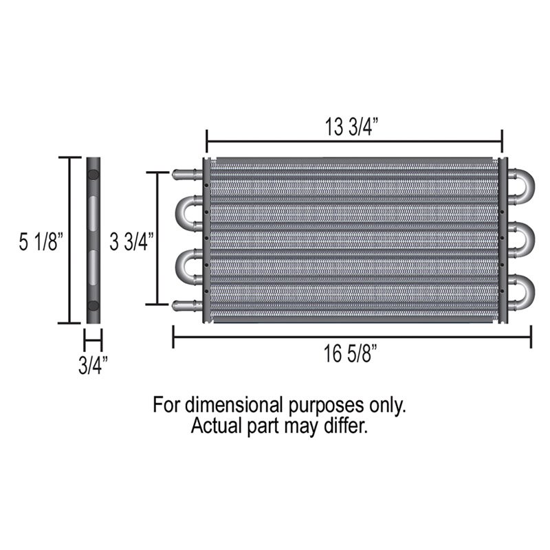 Derale | 4 Pass 17" Series 7000 Copper/Aluminum Transmission Cooler Kit