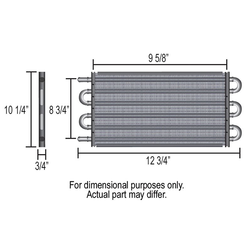 Derale | 8 Pass 13" Series 7000 Copper/Aluminum Transmission Cooler Kit, Intermediate - Montana / Outlook / Vue 2000-2010
