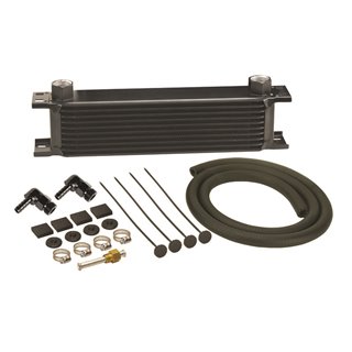 Derale | 10 Row Stack Plate Transmission Cooler Kit 90 Degree Swivel Fitting - Audi / BMW / Cadillac 1967-2020