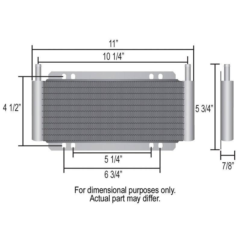 Derale | 9 Row Series 8000 Plate & Fin Transmission Cooler Kit, 11/32"