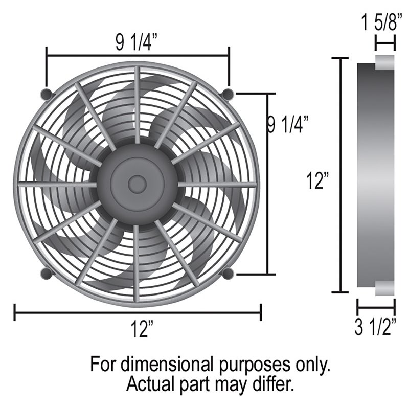 Derale | 12" High Output IP-68 Electric Puller Fan