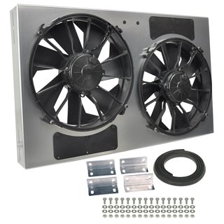 Derale | Powerpack - High Output Dual 12" Electric RAD Fan/Aluminum Shroud Kit