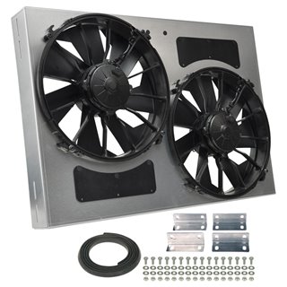 Derale | Powerpack - High Output Dual 12" Electric RAD Fan/Aluminum Shroud Kit