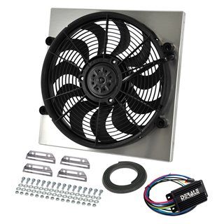 Derale | Powerpack - High Output Single 17" RAD Fan/Alum Shroud Kit w/ PWM Controller