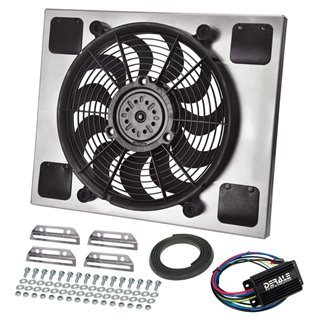 Derale | Powerpack - High Output Single 14" RAD Fan/Alum Shroud Kit w/ PWM Controller